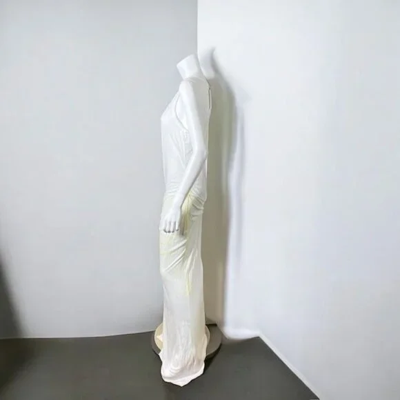 Young Fabulous & Broke Maxi Dress White Yellow, Size Large - Picture 11 of 13